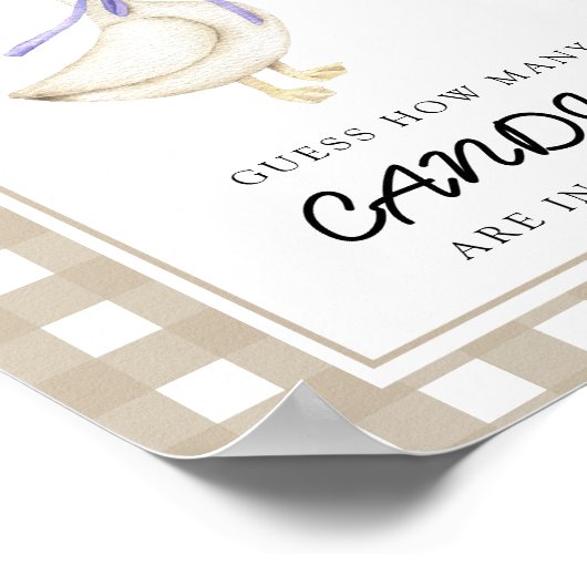 Kleine gans - raad eens hoeveel snoepjes poster (Hoek)