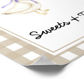 Kleine gans - snoep en traktaties baby shower poster (Hoek)