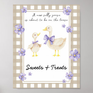 Kleine gans - snoep en traktaties baby shower poster