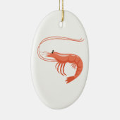 Kleine garnaal keramisch ornament (Rechts)