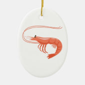 Kleine garnaal keramisch ornament (Voorkant)