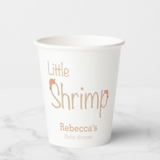 Kleine garnalen baby shower papieren bekers (Voorkant)