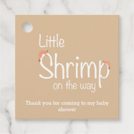 'Kleine garnalen op weg' baby shower Bedankjes Labels