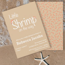 Kleine garnalen op weg naar Baby shower Invitation