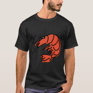 kleine garnalen, schaaldieren - retro design t-shirt