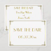 Kleine Gatsby Gold Art Deco bespaart de Kaart op d (Voorkant / Achterkant)