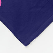 Kleine gebreide deken met blauwe roze chevron-mono (Hoek)