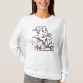 Kleine geest op een scooter t-shirt (Voorkant)