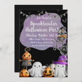 Kleine geesten Halloween Party Kaart (Voorkant / Achterkant)