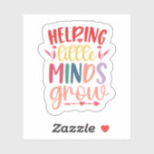 Kleine geesten helpen groeien - Custom-Cut Vinyl Sticker (Vel)