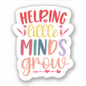 Kleine geesten helpen groeien - Custom-Cut Vinyl Sticker (Voorkant)