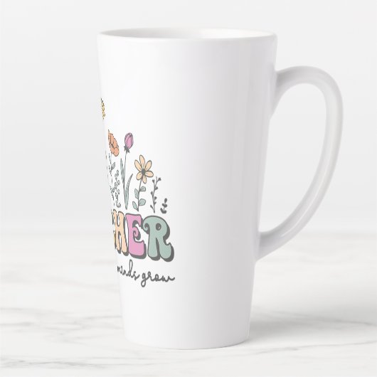 Kleine geesten helpen groeien - een bloemeneerbeto latte mok (Rechts)