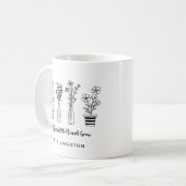 Kleine geesten helpen met het kweken van bloemen l koffiemok (Voorkant links)