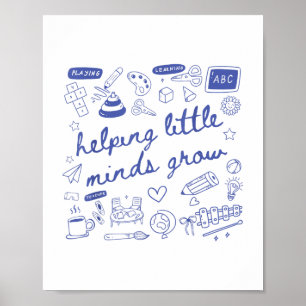 Kleine geesten helpen om de kleuterschool van de l poster