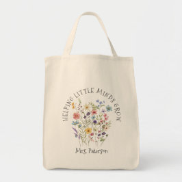 Kleine geesten helpen om Waterverf te kweken Flora Tote Bag