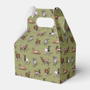 Kleine geit op groen - Geitenherd Pattern Bedankdoosjes