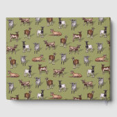 Kleine geit op groen - Geitenherd Pattern Gastenboek (Achterkant)