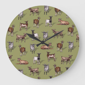 Kleine geit op groen - Geitenherd Pattern Grote Klok