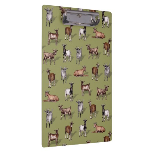 Kleine geit op groen - Geitenherd Pattern Klembord (Rechts)