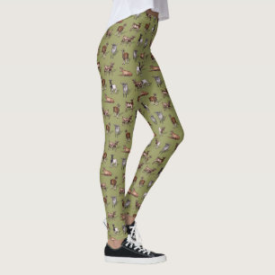 Kleine geit op groen - Geitenherd Pattern Leggings