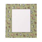 Kleine geit op groen - Geitenherd Pattern Notitieblok (Voorkant)