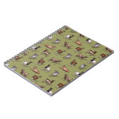 Kleine geit op groen - Geitenherd Pattern Notitieboek (Linkerzijde)