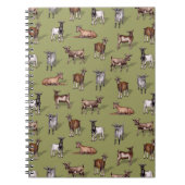 Kleine geit op groen - Geitenherd Pattern Notitieboek (Voorkant)