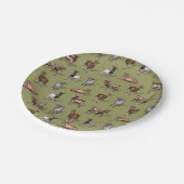 Kleine geit op groen - Geitenherd Pattern Papieren Bordje (Gekanteld)