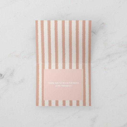 Kleine Gekke Gans Roze Ballon Verjaardag Opgevouwe Bedankkaart (Binnen)