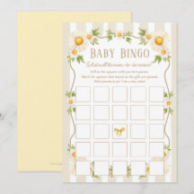 Kleine Gekke Goose Neutral Baby shower Bingo Kaart
