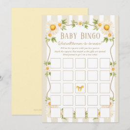 Kleine Gekke Goose Neutral Baby shower Bingo Kaart