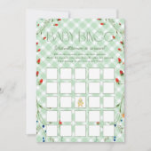 Kleine Gekke Goose Neutral Baby shower Bingo Kaart (Voorkant)