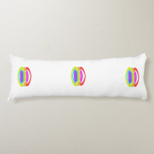 Kleine gekleurde patroonkunst brede gaten lichaamskussen