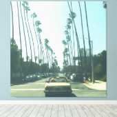 Kleine Gele Auto Canvas Afdruk (Insitu (Houten vloer))