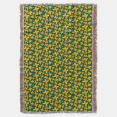 Kleine gele bloemen deken (Voorkant Verticaal)