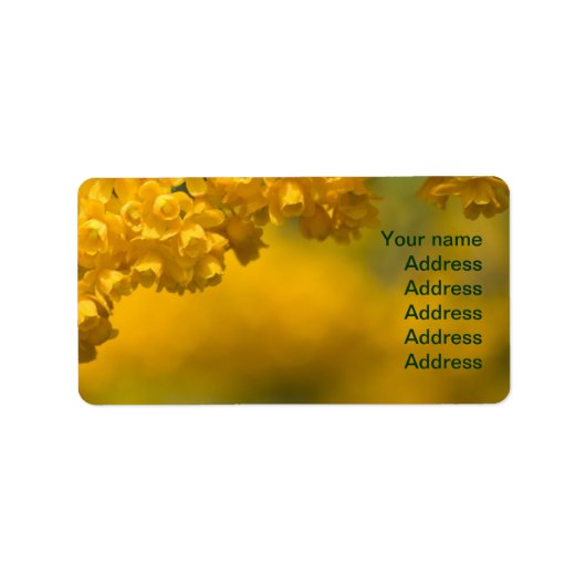 Kleine gele bloemen etiket (Voorkant)