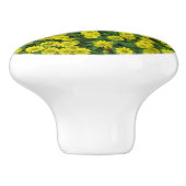  kleine gele bloemen keramische knop (Zijkant)