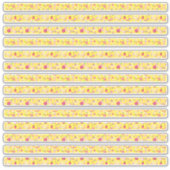 Kleine Gele Bloemen Randen  Sticker (Voorkant)