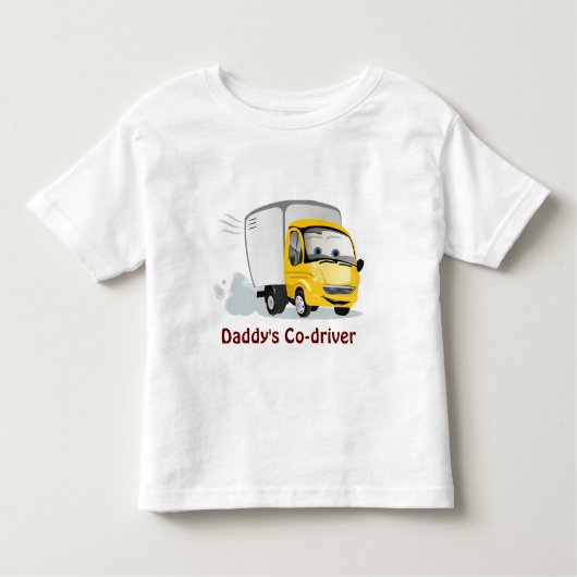 Kleine gele Cartoon Vrachtwagen voor kinderen! Kinder Shirts (Voorkant)