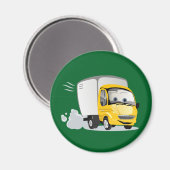 Kleine gele Cartoon Vrachtwagen voor kinderen! Magneet (Voorkant / Achterkant)
