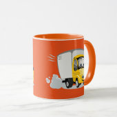 Kleine gele Cartoon Vrachtwagen voor kinderen! Mok (Voorkant rechts)