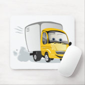 Kleine gele Cartoon Vrachtwagen voor kinderen! Muismat (Met muis)