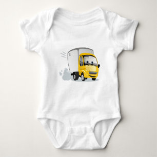 Kleine gele Cartoon Vrachtwagen voor kinderen! Romper