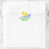 Kleine Gele Eend Bedankt Ronde Sticker (Tas)