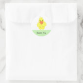 Kleine Gele Eend Bedankt Ronde Sticker (Tas)