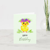 Kleine gele eend feestdagen kaart (Voorkant)