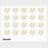 Kleine gele eenden hart sticker (Vel)