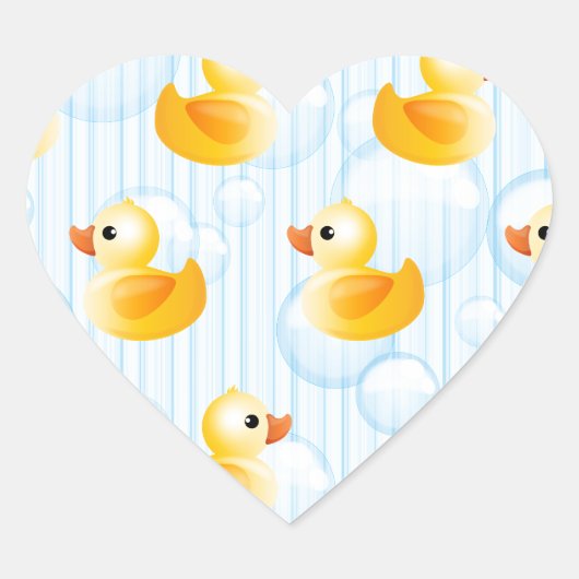 Kleine gele eenden hart sticker (Voorkant)