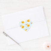 Kleine gele eenden hart sticker (Envelop)