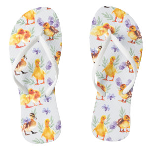 Kleine gele eenden teenslippers
